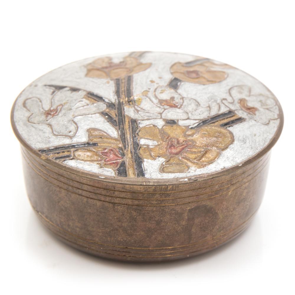 Brass Box with Floral Design (A+D)