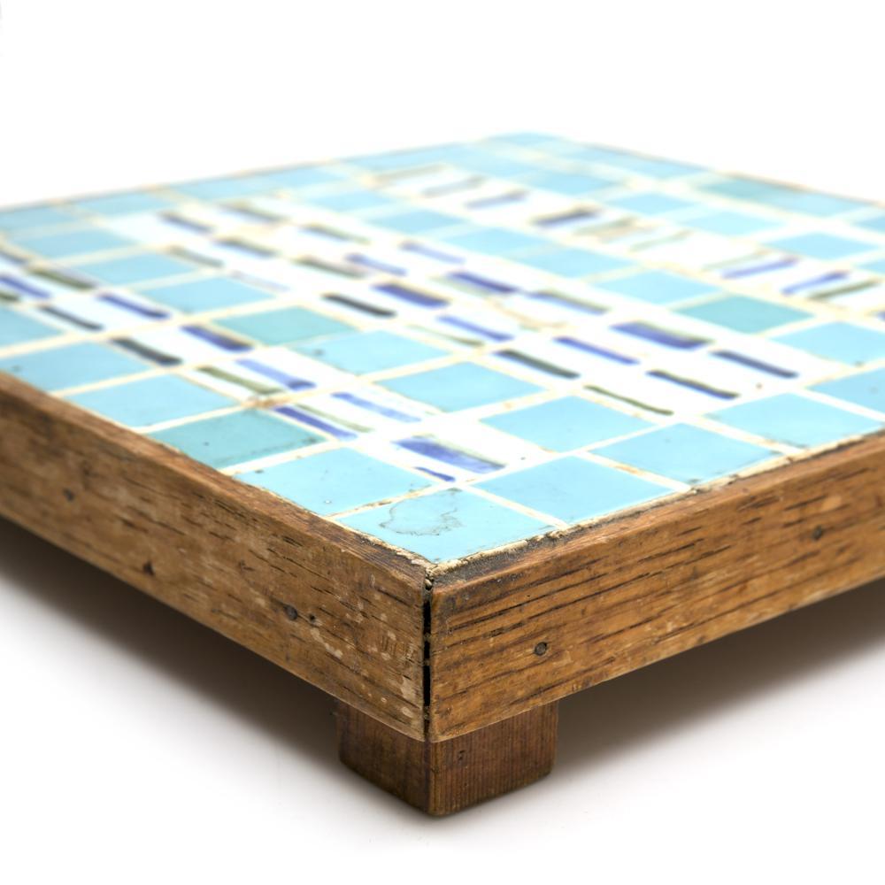 Blue Aqua Ceramic Square Tile (A+D)