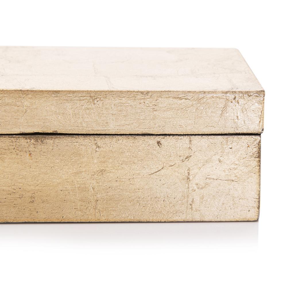 Gold Painted Wood Keepsake Box (A+D)