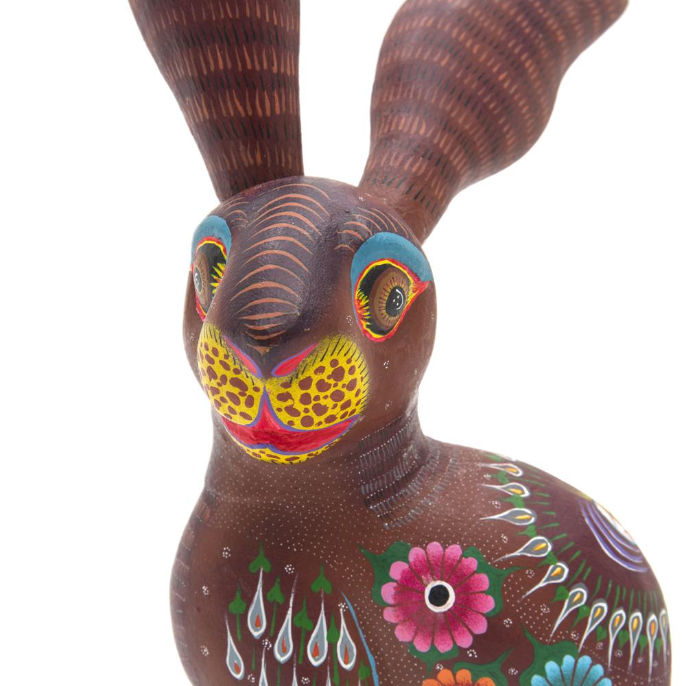 Wood Dark Painted Rabbit (A+D)