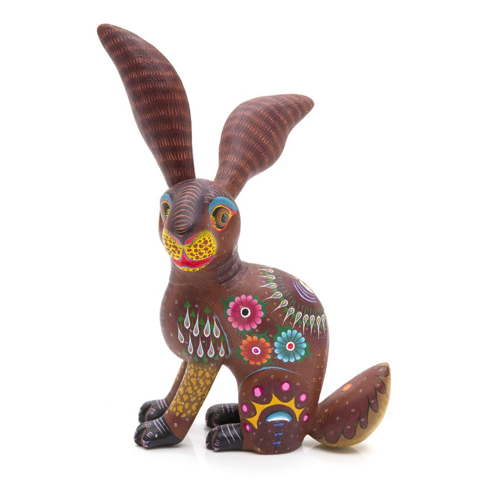 Wood Dark Painted Rabbit (A+D)