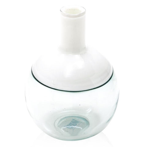 White Glass Vase Round (A+D)