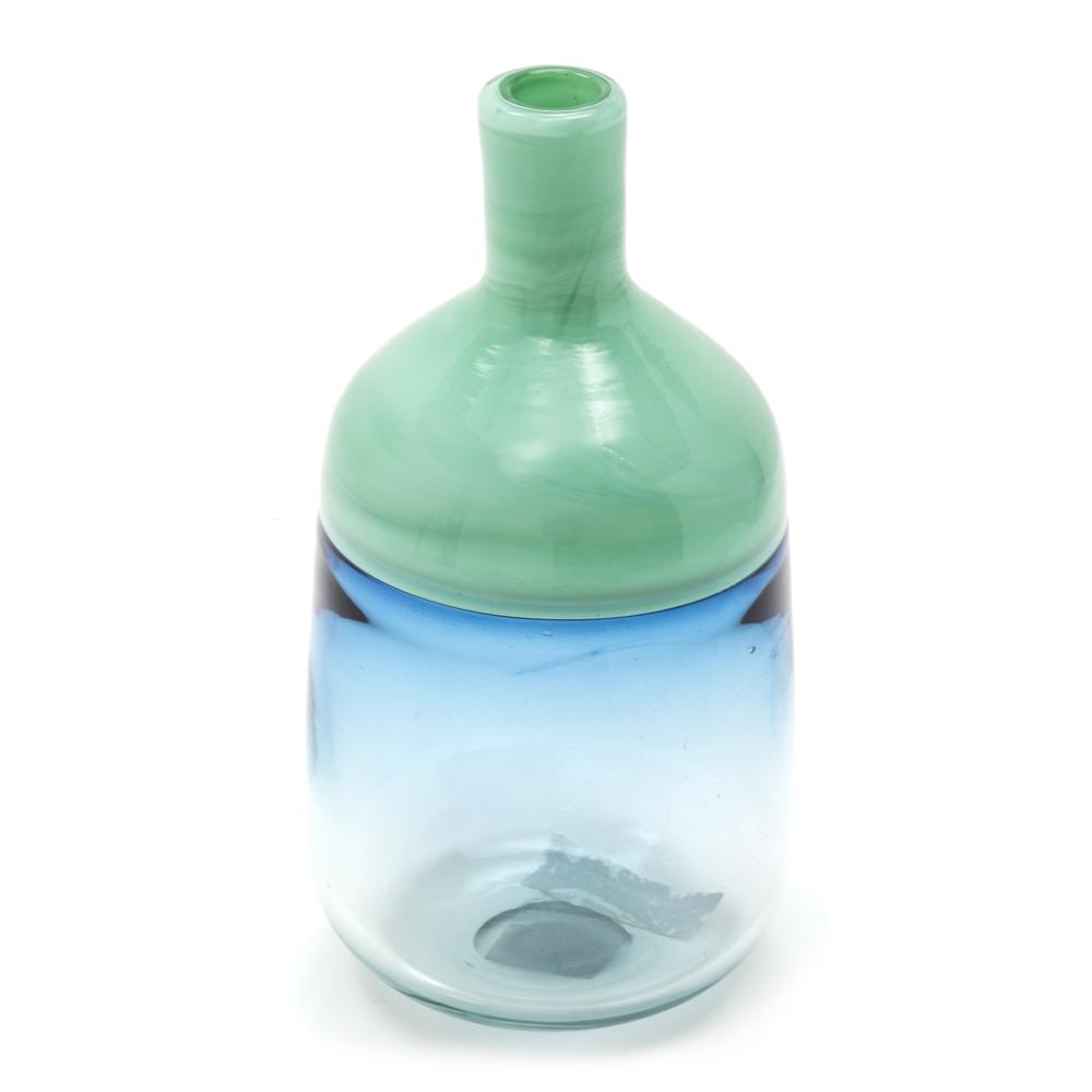 Green Aqua Glass Vase (A+D)
