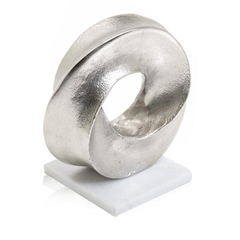 Silver Twisted Ring Table Sculpture (A+D)
