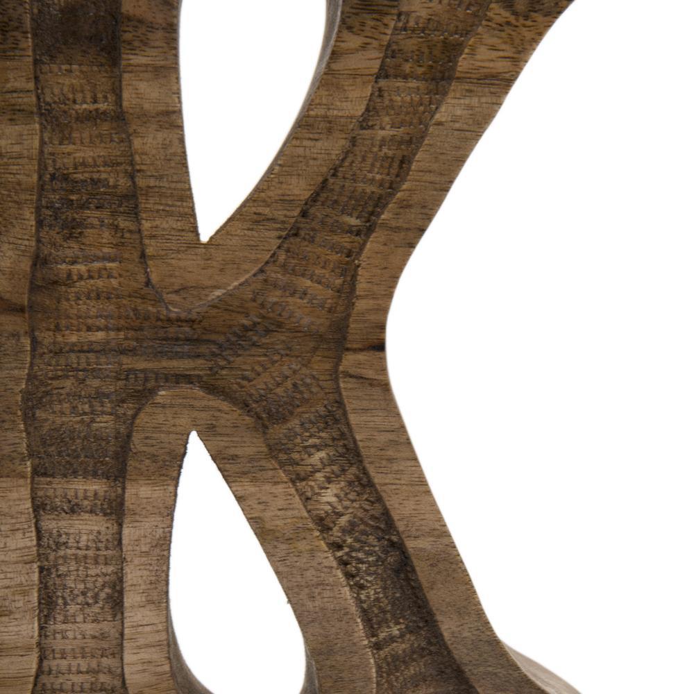 Wood Dark "K" Table Sculpture (A+D)