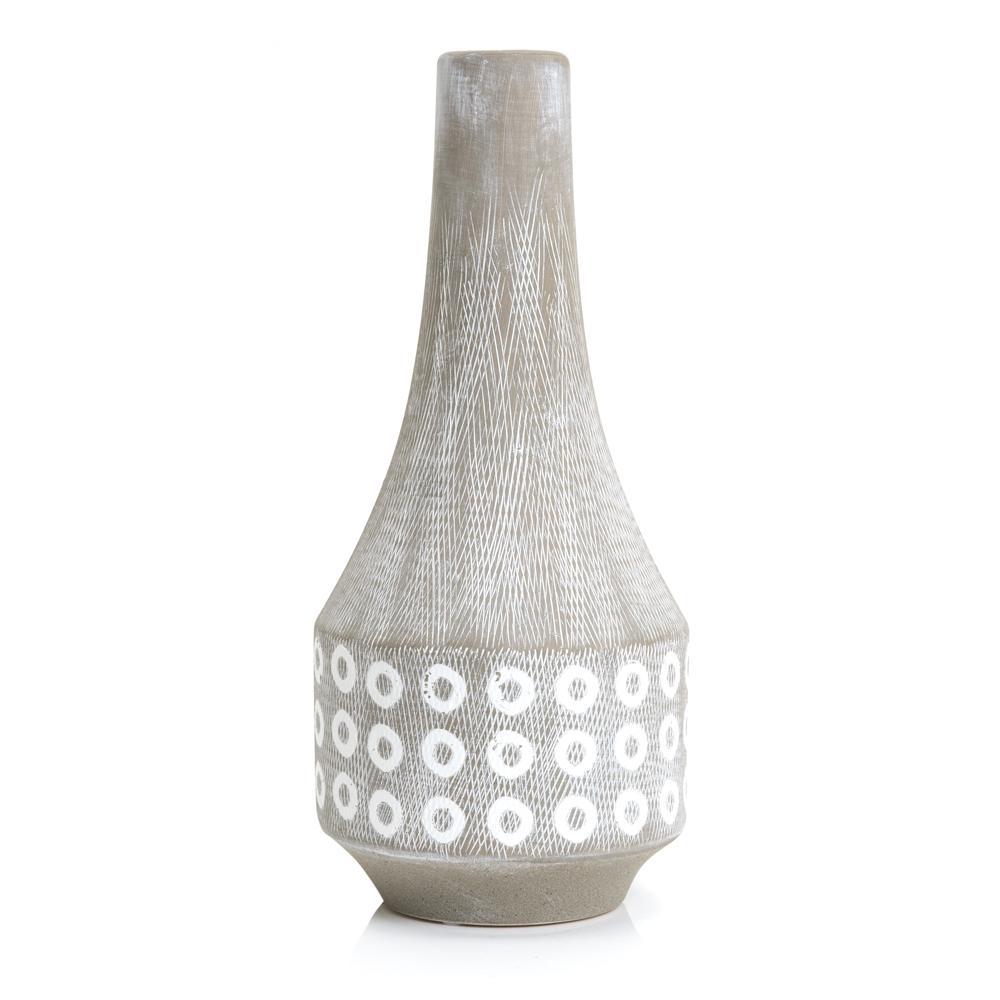 Grey White Circle Ceramic Vase (A+D)