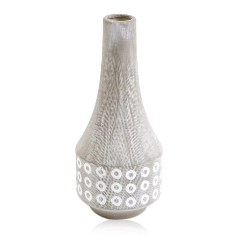 Grey White Circle Ceramic Vase (A+D)