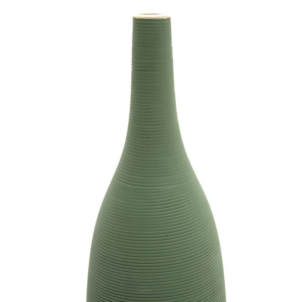 Green Ribbed Vase (A+D)