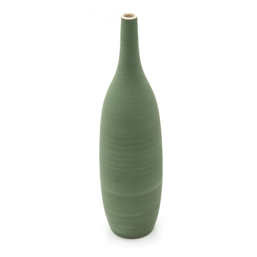 Green Ribbed Vase (A+D)