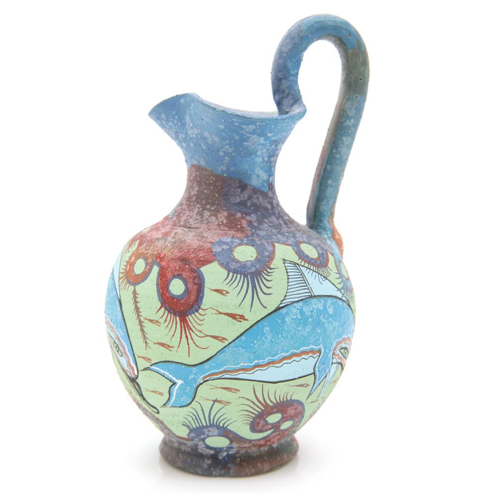 Blue Ceramic Painted Ocean Vase (A+D)
