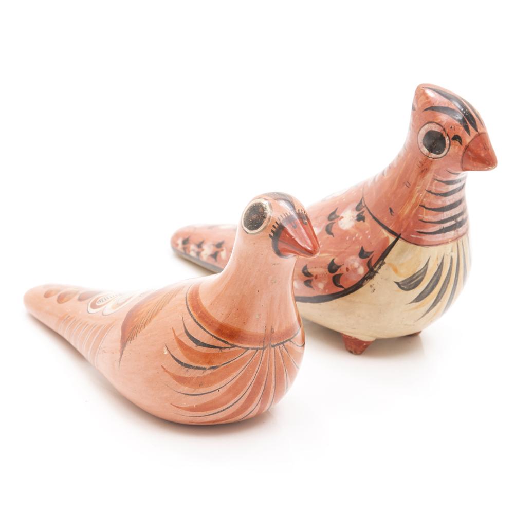 Orange Ceramic Bird Feather Chest (A+D)