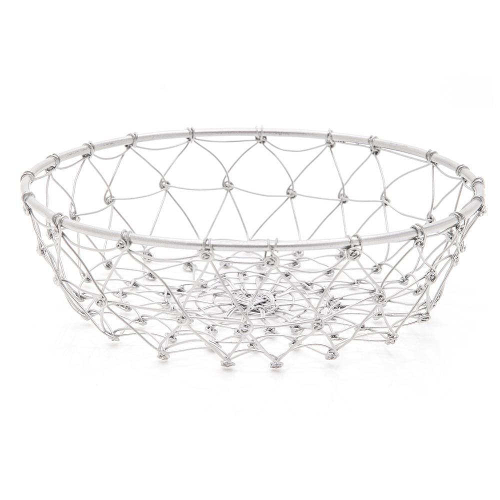 Silver Metal Wire Basket (A+D)