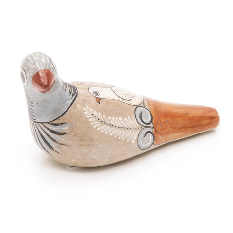 Multi Ceramic Bird Grey Feather Chest (A+D)