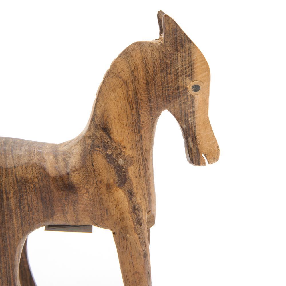 Wood Dark Horse Sculpture (A+D)