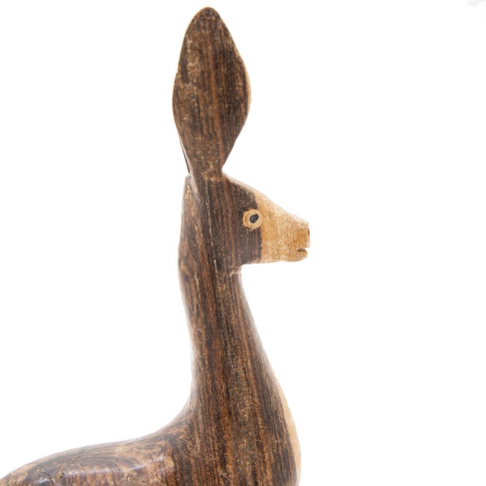 Wood Dark Donkey Sculpture (A+D)