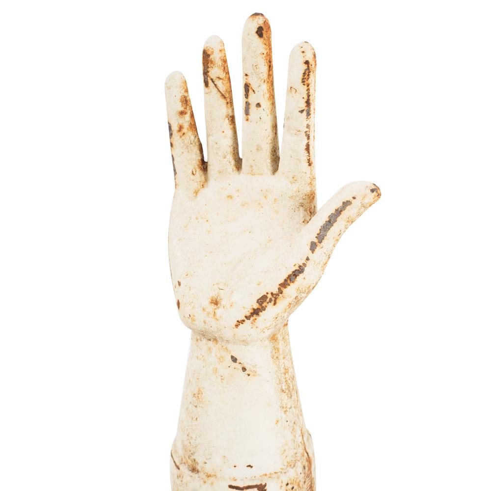 White Iron Hand Sculpture (A+D)