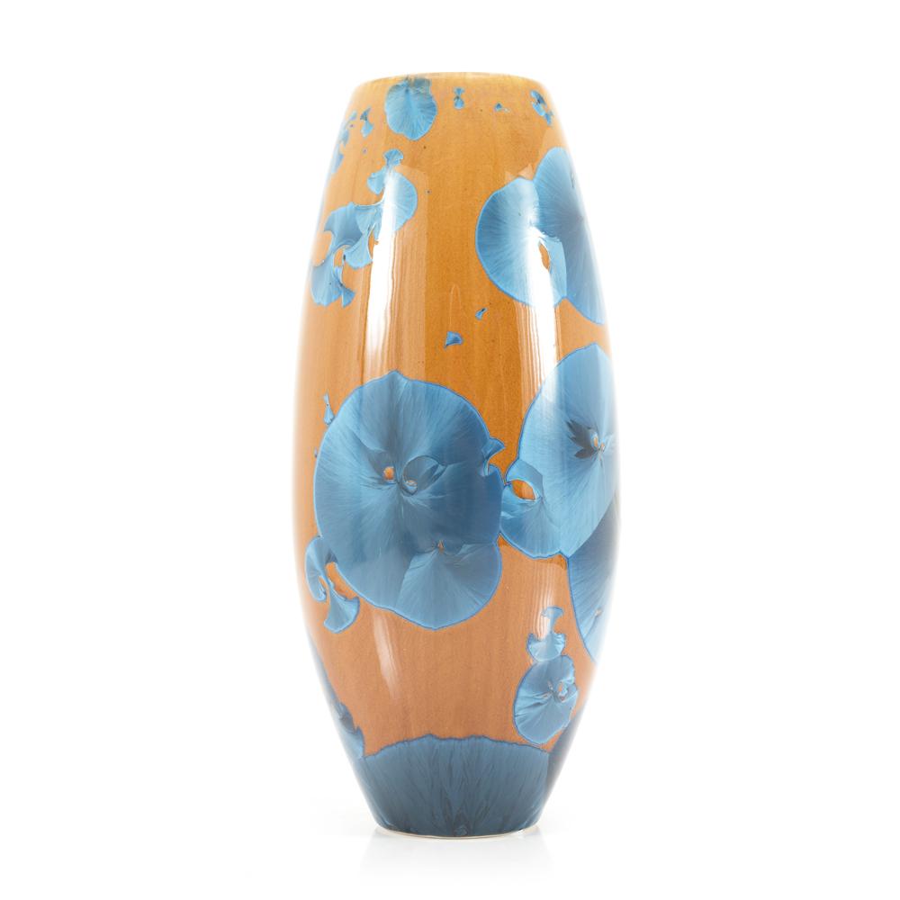 Orange Vase with Blue Design (A+D)