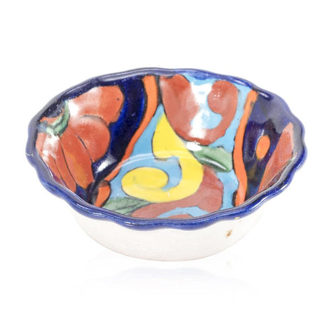Multi Glazed Psychedelic Round Bowl (A+D)