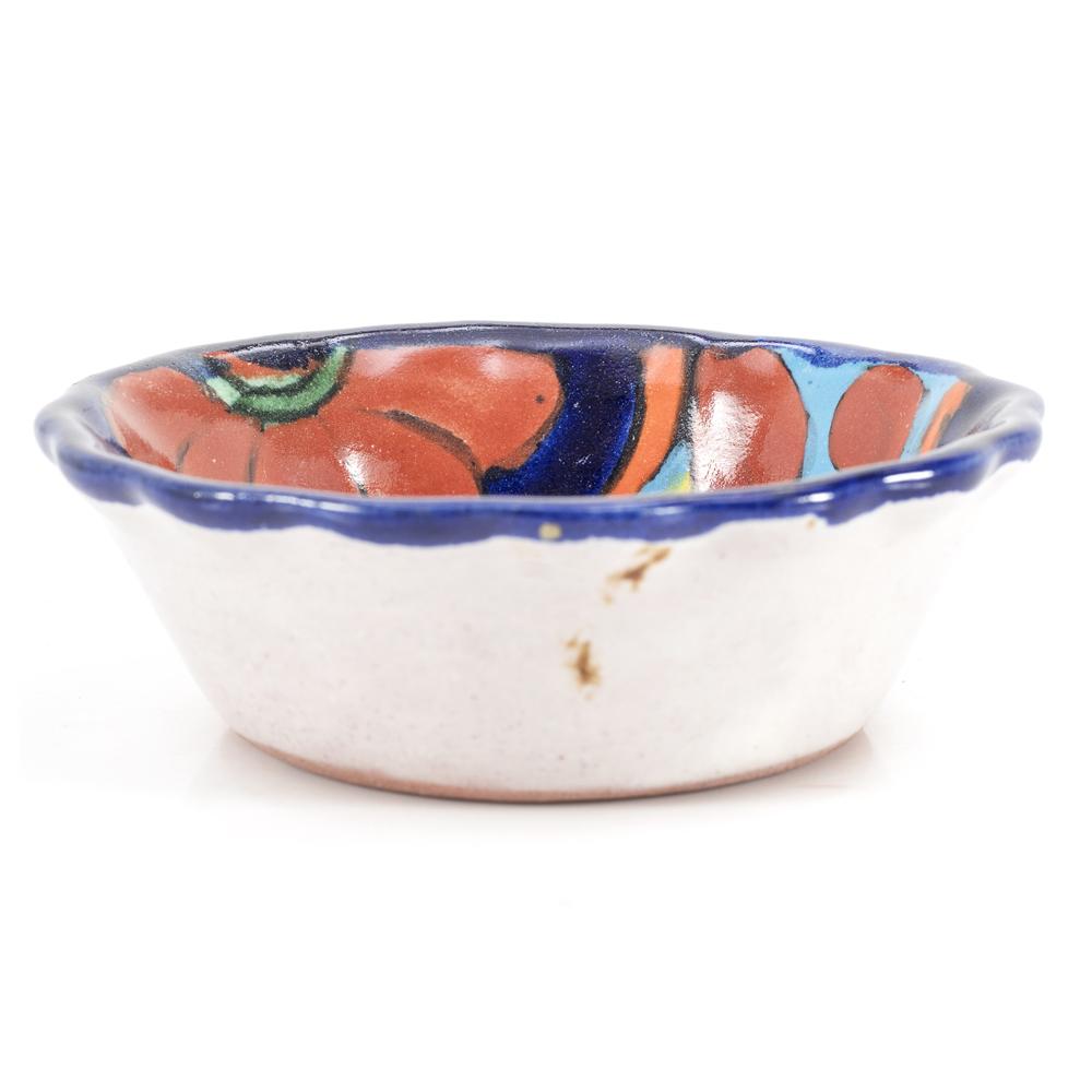 Multi Glazed Psychedelic Round Bowl (A+D)