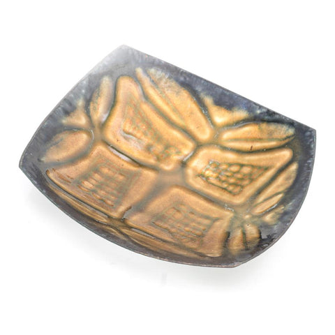 Gold Abstract Square Bowl (A+D)