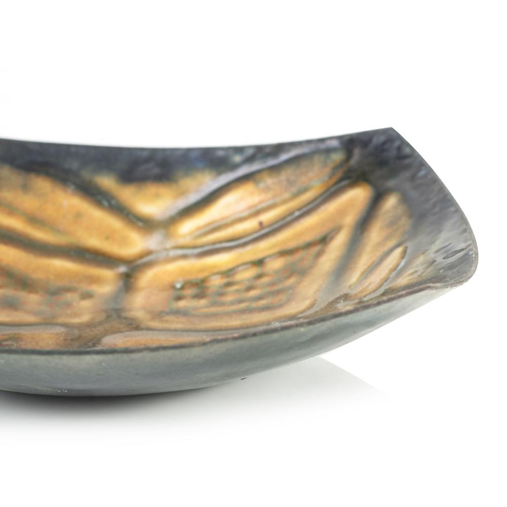 Gold Abstract Square Bowl (A+D)