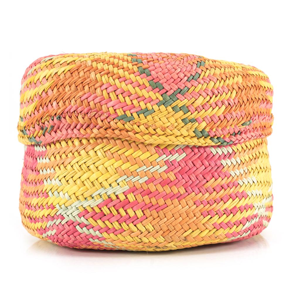 Pink Yellow Woven Basket Box (A+D)