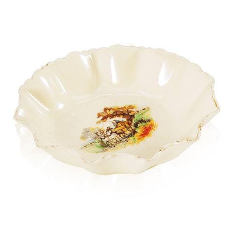 White Ceramic Decorative Bowl (A+D)