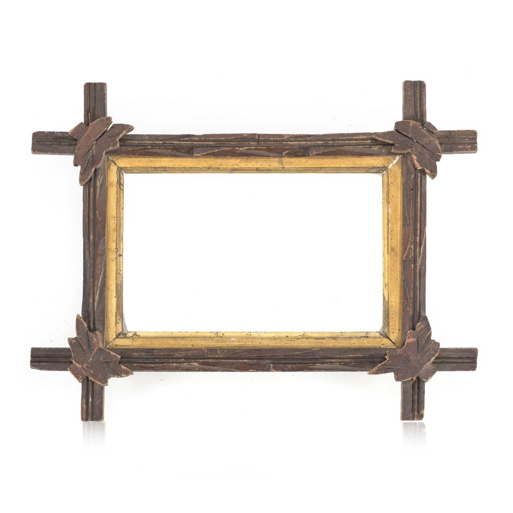 Wood Dark Rustic Cabin Frame (A+D)