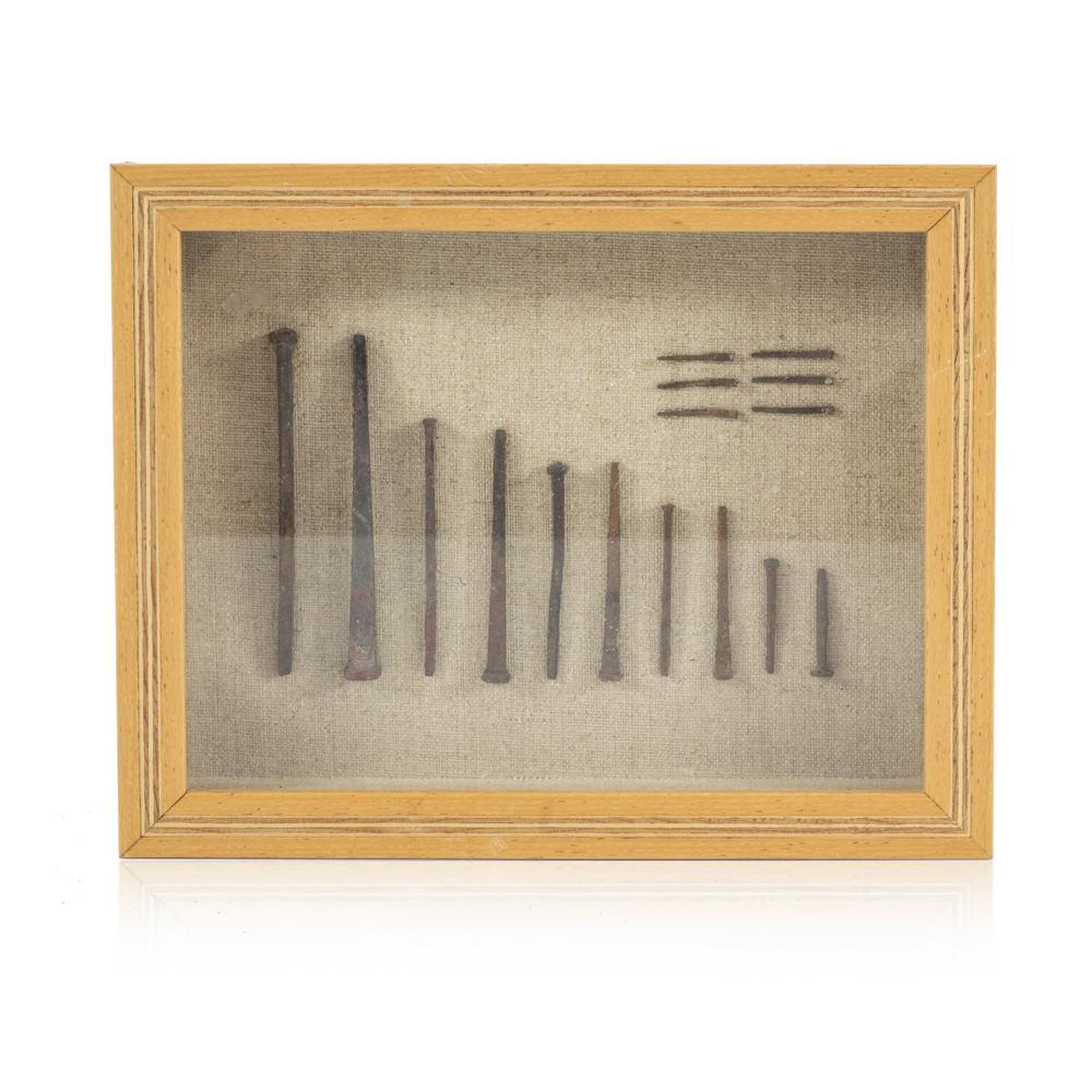 Wood Light Shadow Box with Nails (A+D)