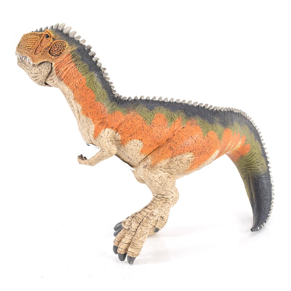 Orange and Green Plastic Toy Tyrannosaurus Rex (A+D)