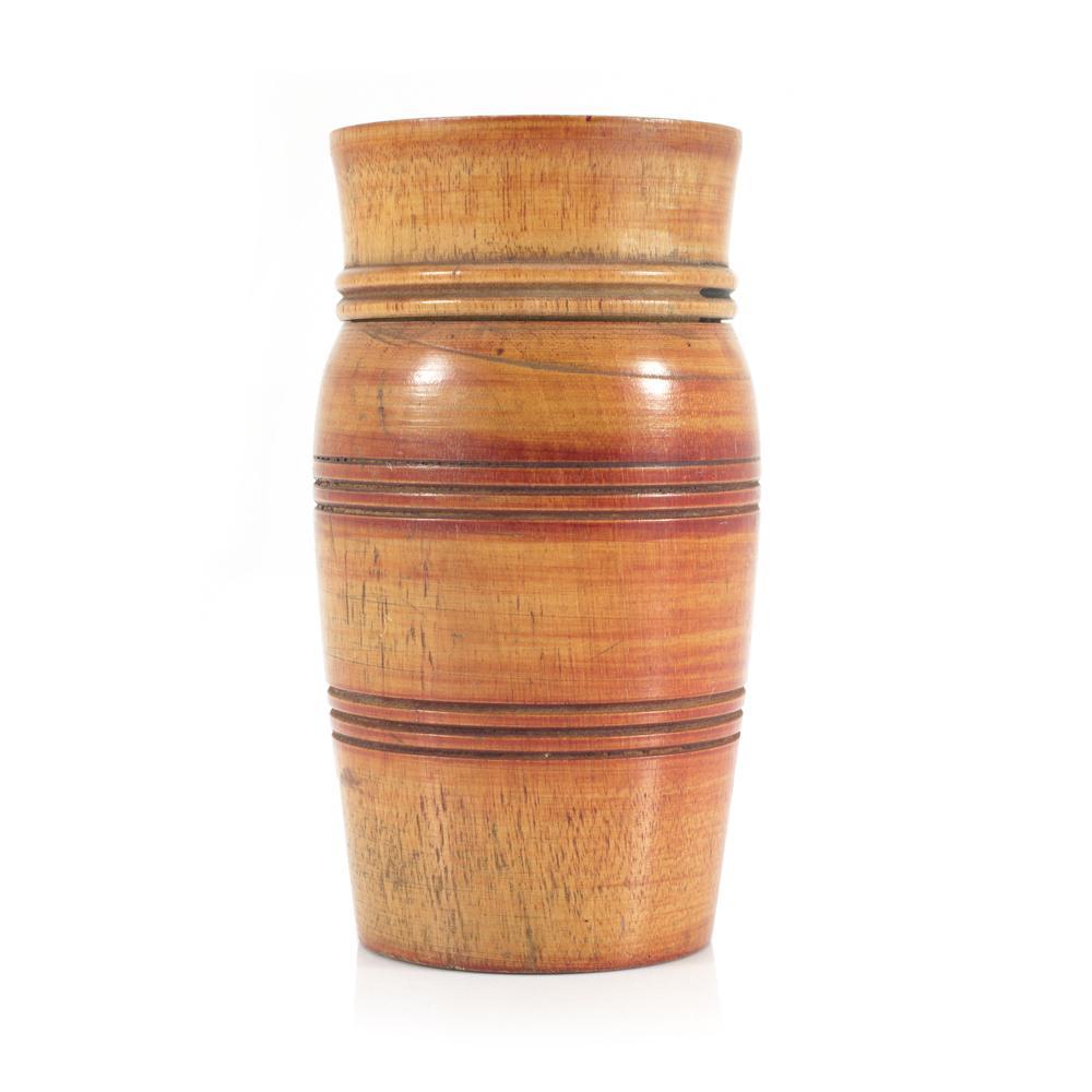 Wood Light  Striped Jar (A+D)