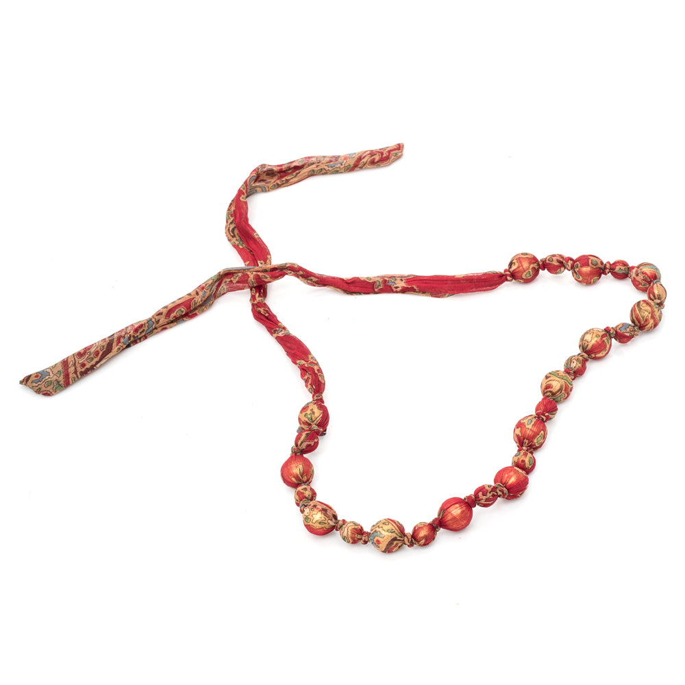 Red Fabric Beads (A+D)