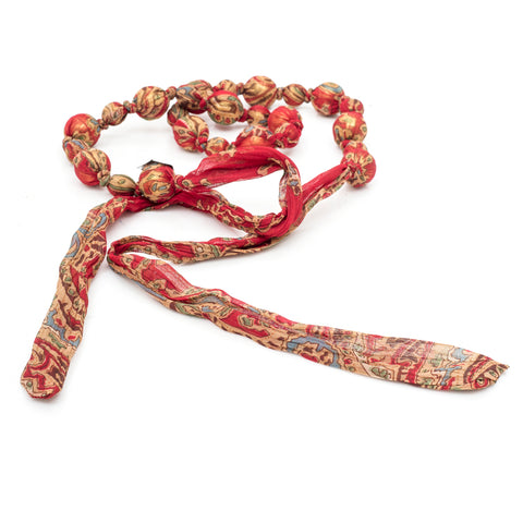 Red Fabric Beads (A+D)