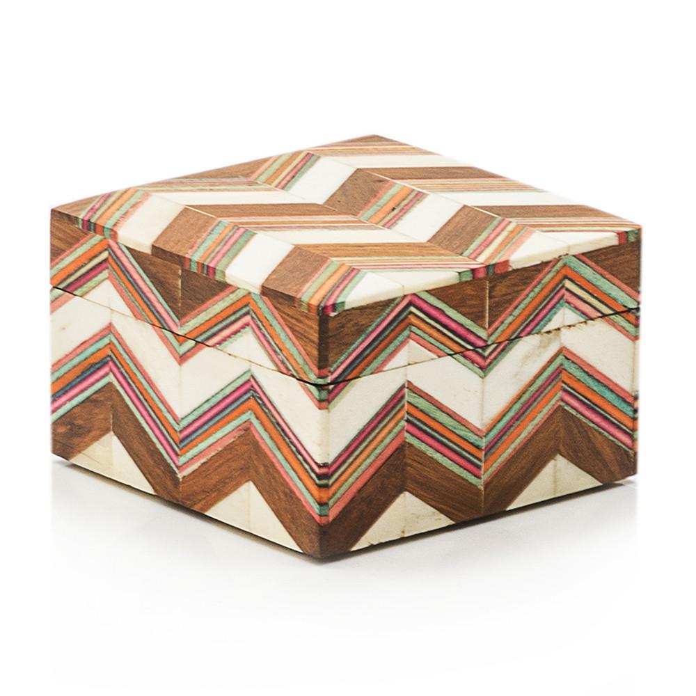 Chevron Box Multi Wood Chevron Box (A+D) - Gil & Roy Props