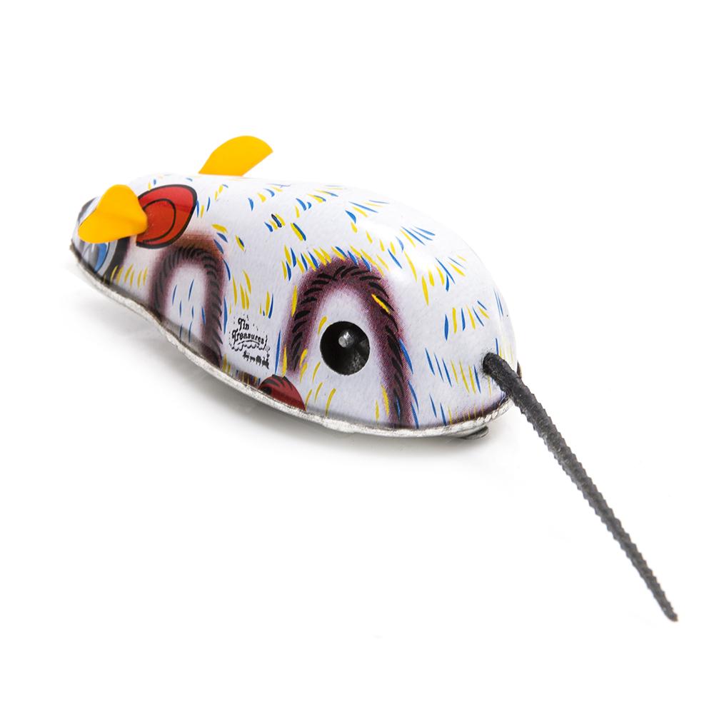 White Metal Vintage Mouse Toy (A+D)