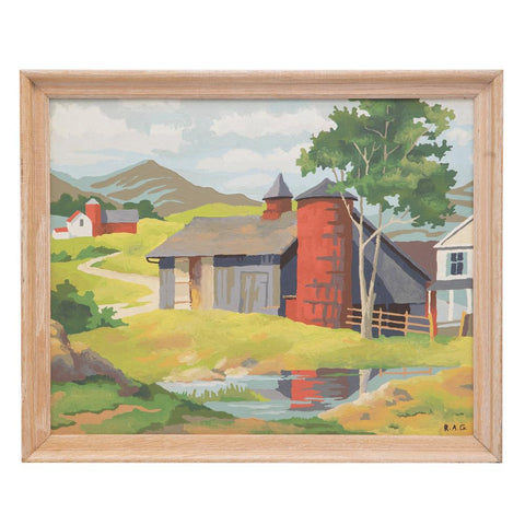 0962 (A+D) PBN Barn Red Silo