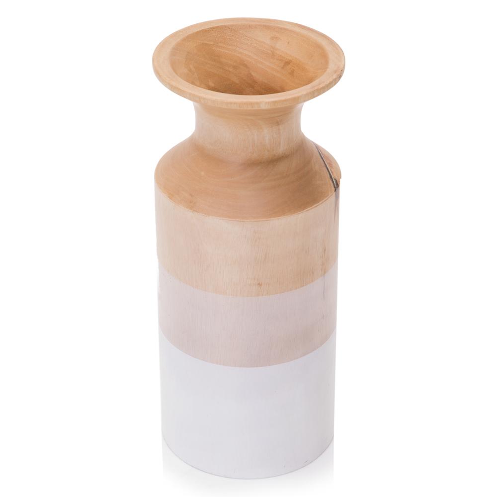 Terracotta Wood Fluted Vase (A+D)