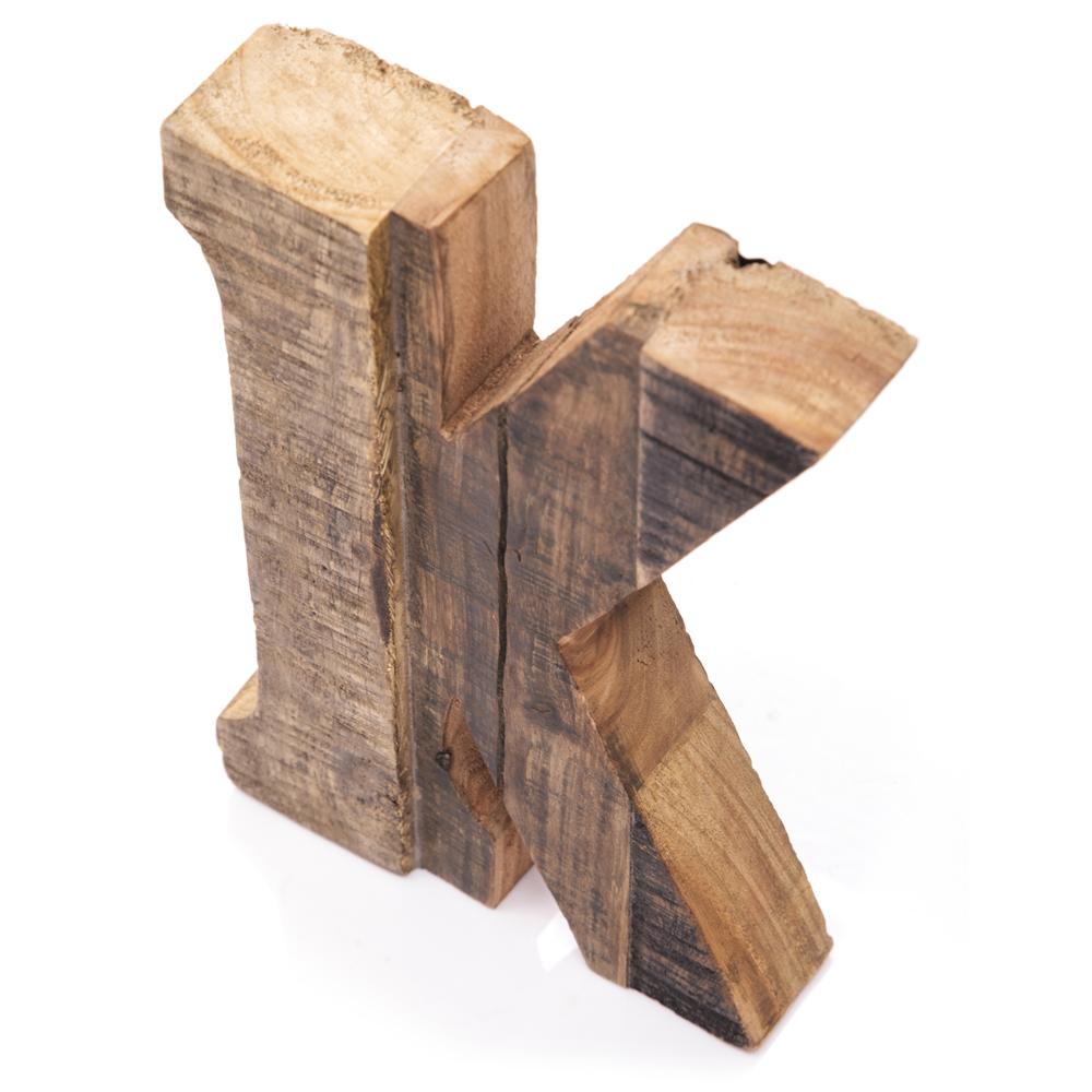 Wood Light Letter K Table Sculpture (A+D)
