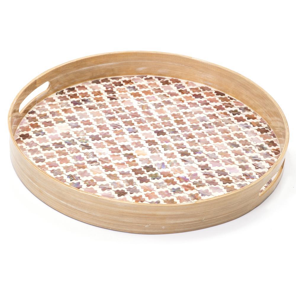 Wood Light Round Tray (A+D)