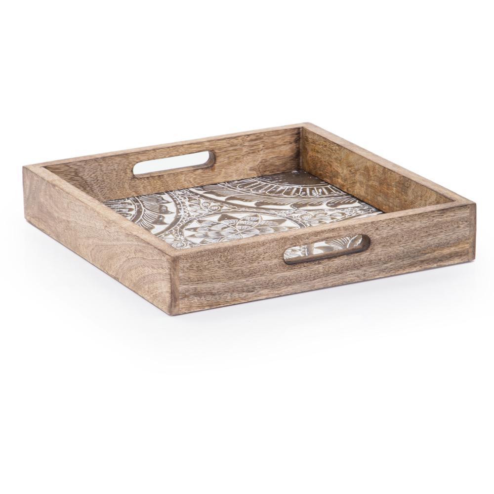 Wood Light Square Tray (A+D)