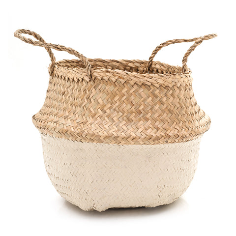 Cream Woven Basket (A+D)