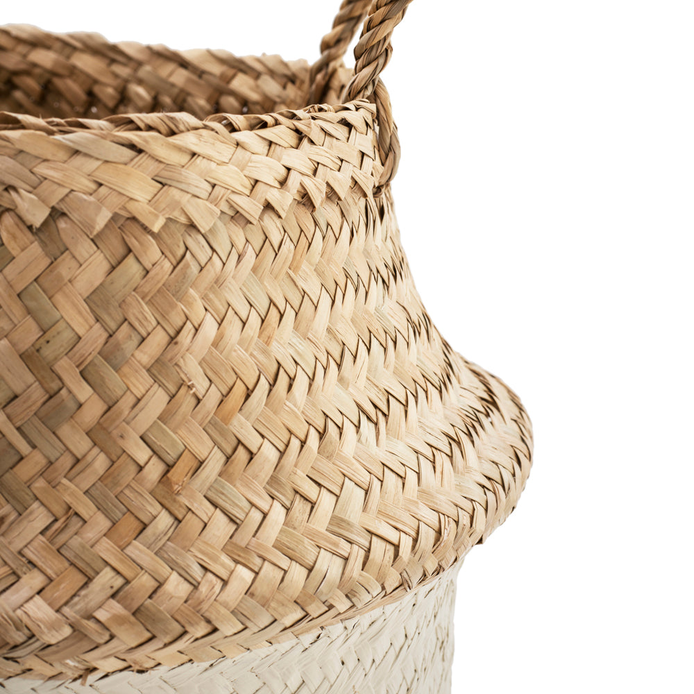Cream Woven Basket (A+D)