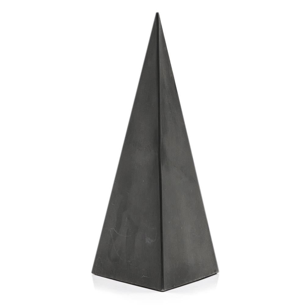 Black Metal Table Sculpture Pyramid (A+D)