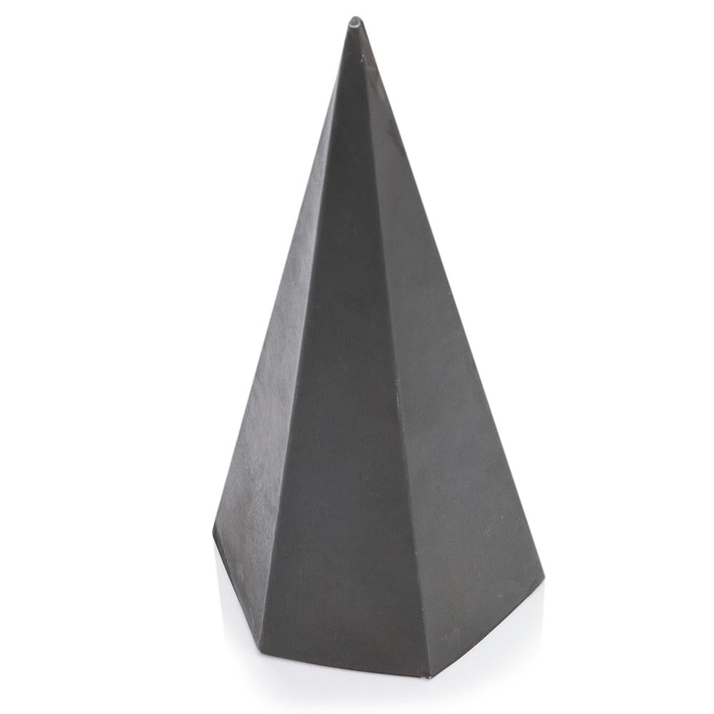 Black Metal Table Sculpture Hexagonal Pyramid (A+D)