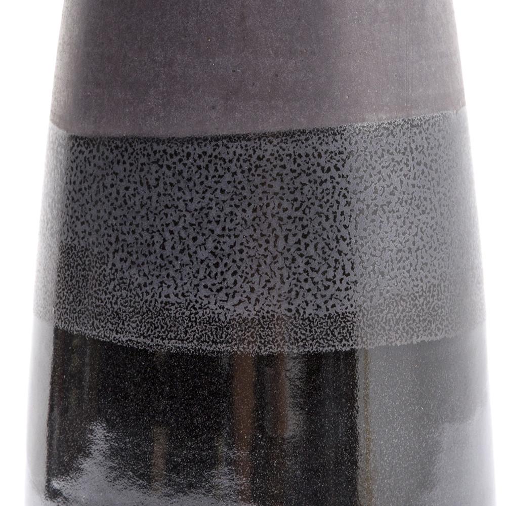 Black Ceramic Vase Stripe Glaze (A+D)