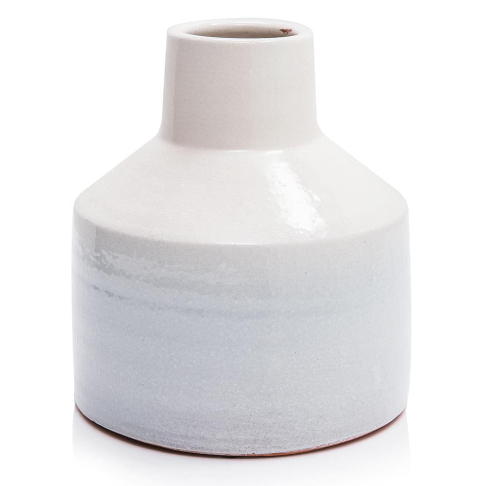 White Ceramic Stump Vase (A+D)