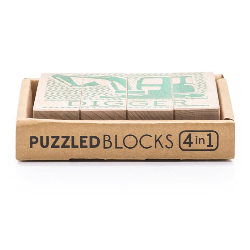 Wood Light Green Puzzle Blocks (A+D)