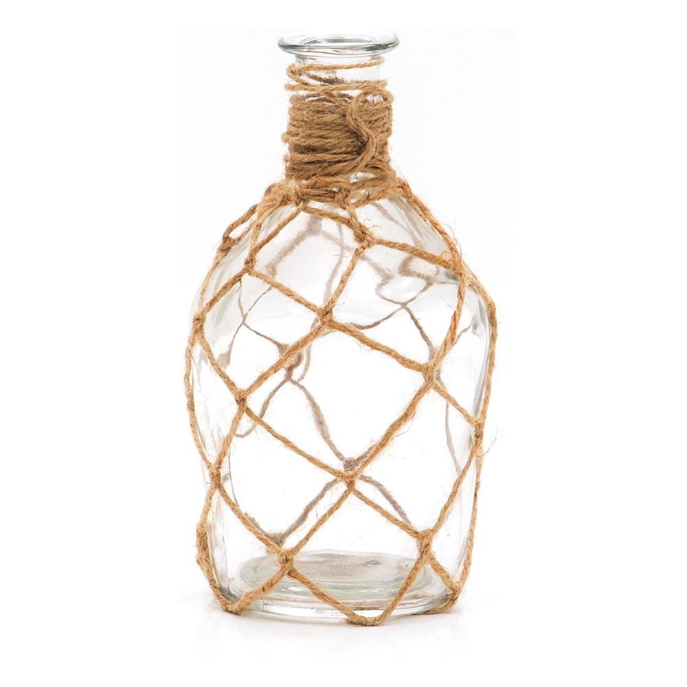 Glass Bottle with Rope Netting (A+D)