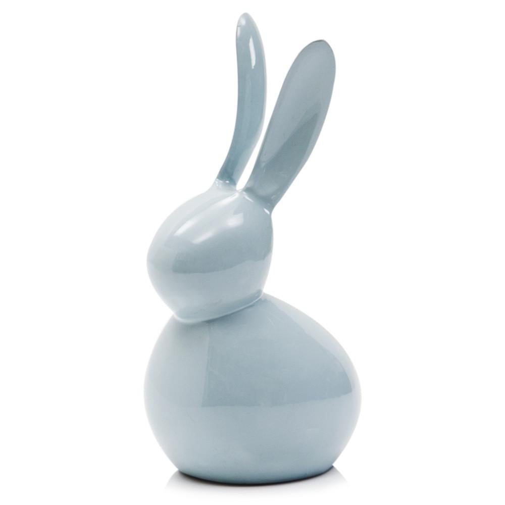 Blue Ceramic Bunny Bank (A+D)