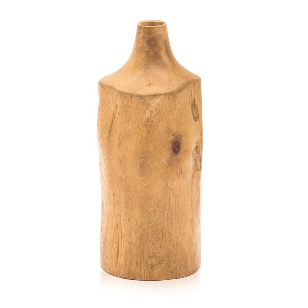 Wood Light Carved Vase Small (A+D)